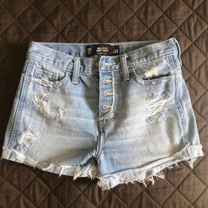 hollister High Rise Denim Short-Shorts
